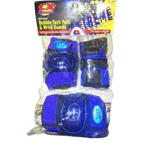Bubble-Tech Kids Knee Pads & Wrist Guards Extreme Multi Sport Bike Ride Vacation